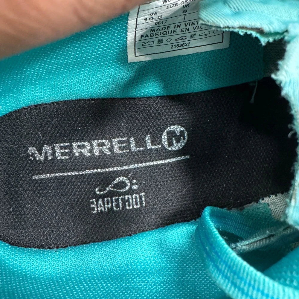 Merrell Vapor Glove 3 Barefoot Running Shoes Womens 10.5 Baltic Teal Athletic